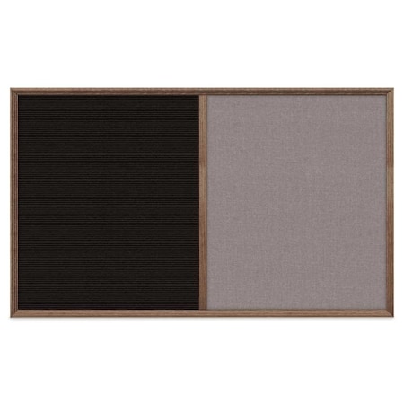 United Visual Products Slim Style Indoor Enclosed Corkboard, 18 UV501SC-BRONZE-SURF